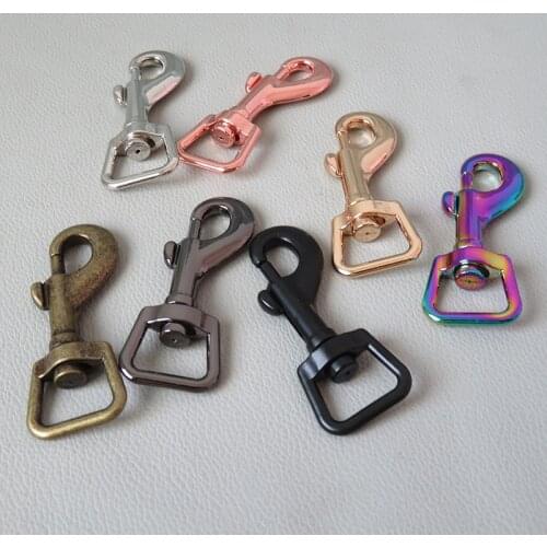 50Pcs/Pack 15mm Metal Carabiners Swivel Lobster Clasp Clip Loop Snap Hook For Dog Pet Leads Leash Hardware Sewing DIY Accessory