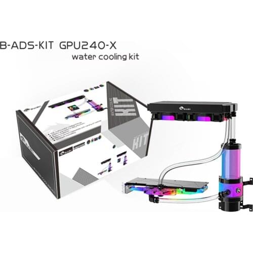 BYKSKI Water Cooling cooler Kit G'1/4Hard Tube set GPU Water Block Water Pump 240mm Radiator 120mm fan Computer radiator system