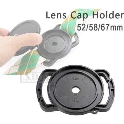 DSLR Camera Lens Cap Keeper Holder Anti-lost Cover Fits for 52mm 58mm 67mm Filter Lens Cap Universal Accessories