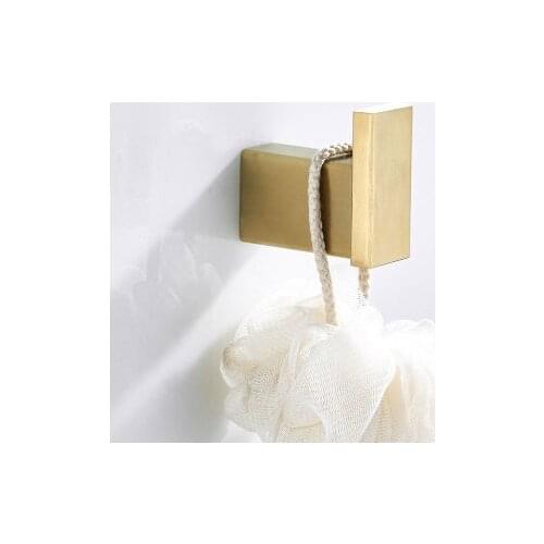 Robe Hooks Wall Mounted Coat Hook cloth Hanger Metal Golden Finish Towel Holder Door Clothes Hook Bathroom Accessories DG8301K