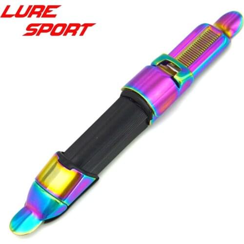 LureSport 2pcs Plate type NS Rainbow color Reel Seat Fishing Rod Building Component slide forward Repair DIY Accessory