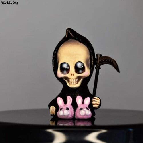 Baby Grim Reaper Ornament Gothic Death Statues Resin Art Decoration Halloween Resin Crafts Home Interior Decoration For Holiday