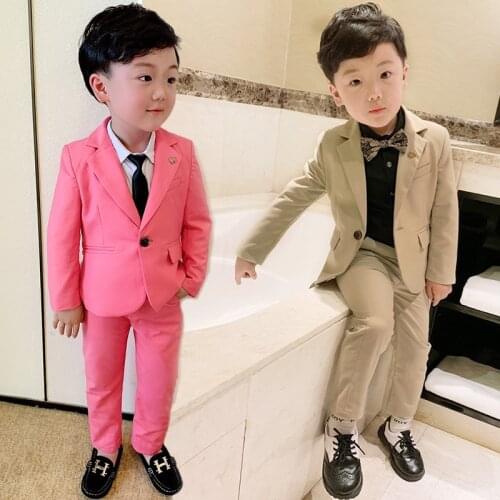 New Korean Childrens Clothing for Boy Childrens Business Suit Leisure Two-Piece Set Baby clothes