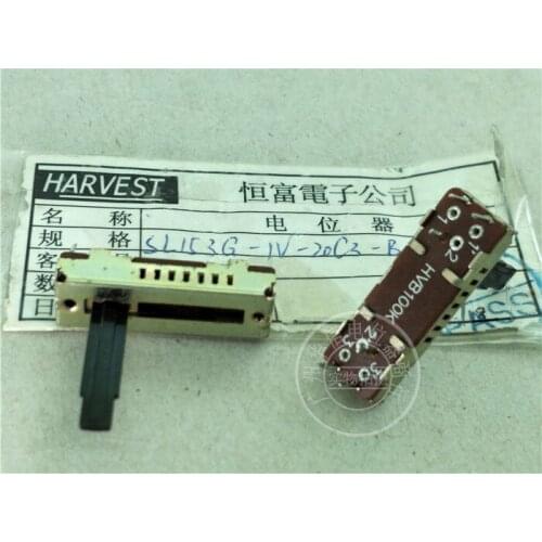 Original new 100% SL153G-1V-20C3-B104 30MM sliding clipper dual potentiometer SL153G B100K B104 handle length 20MMC (SWITCH)
