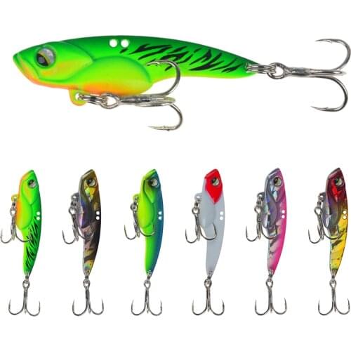6cm/15g Metal Spoon Bait Hard VIB Fishing Lure Quality Hooks Wobbler Long Shot Crankbait Winter Sea Pesca Tackle