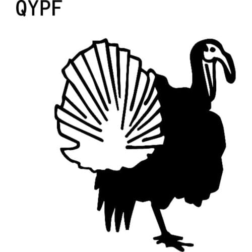 QYPF 13cm*15.5cm Animal Turkey Hunting Gobbler Fashion Vinyl Car Sticker Windshield Decoration Decal C15-1146
