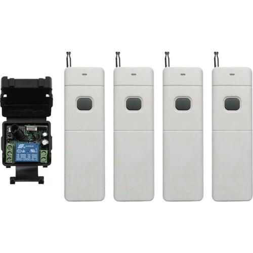 3000M Long Range DC12V 24V 1CH RF Wireless Remote Control Switch System,315/433.92Mhz,Transmitter+Receiver Garage Doors shuttes