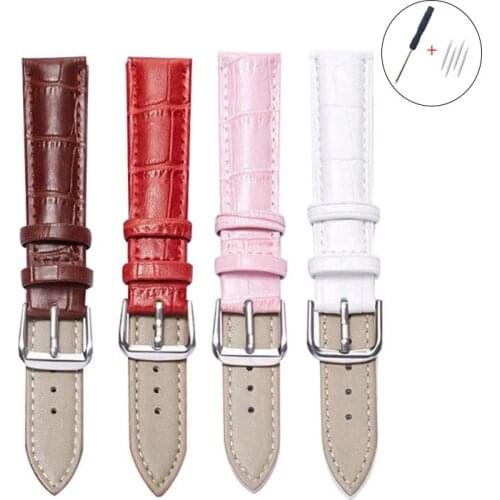 Leather watch band Women Men Strap Watch Band Accessories High Quality wristband 12/14/16/18/20/22/24mm