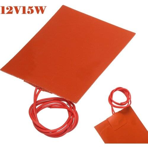 12V 15W 80x100mm Silicone Heating Pads For Home Supplies Heating Constant Temperature Panel Plates