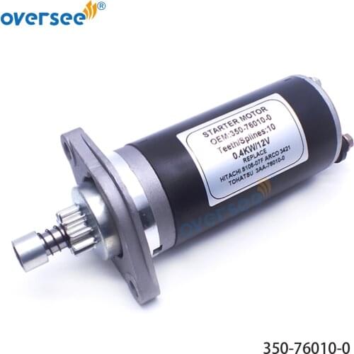 350-76010 Starter For Tohatsu Outboard Motor 2T 8/9.8/15/18HP 1992-06 350-76010-0M 3AA-76010 3421 6L2-81800-11