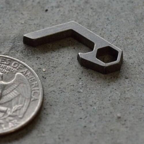 EDC Gear Titanium Mini Bottle Opener Keychain EDC Pocket Lightweight Tool Multi-Function Outdoor Family Essential Tool