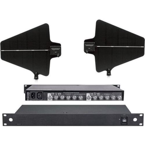 UHF Antenna Distributor and Two Paddles Power Distribution System For Karaoke Wireless UHF Microphones System