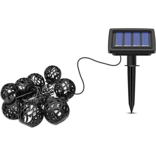 Outdoor Solar String Light IP44 Waterproof LED Solar Charging Light Strings Garden Lamp with 8 LED Portable Lawn/Yard Lantern