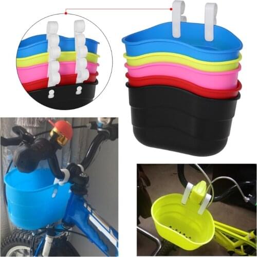 Bicycle Basket Children Bike Front Handlebar Carrier Scooter Saddlebag Plastic Y51D