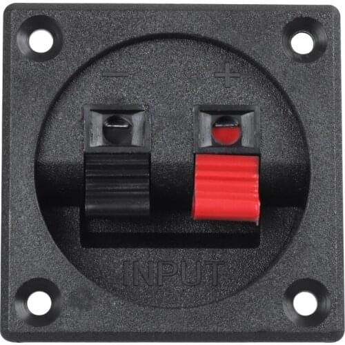 WSFS Hot Red Black Push In Type Square Design Speaker Terminal Plate 2Position