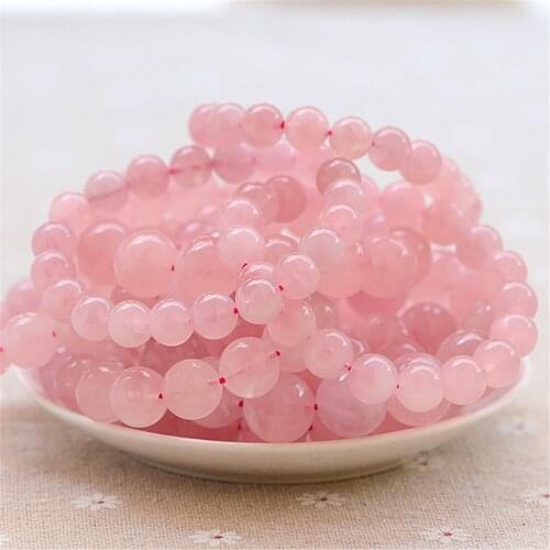 10mm Genuine Natural Pink Rose Quartz Bracelet For Women Lady Crystal Madagascar Round Beads Gift Stretch Fashion Jewelry AAAAA