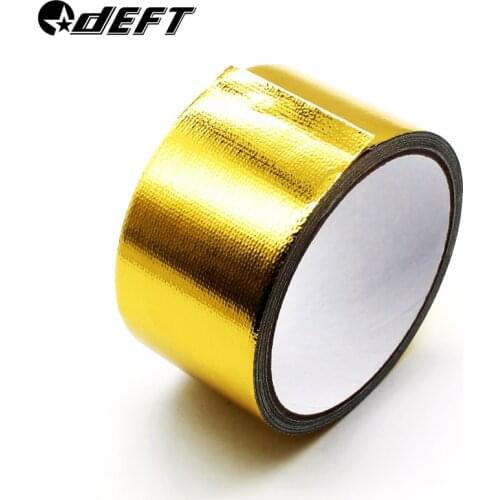 DEFT Gold Colored Aluminum Foil Paper Aluminum Foil Tape Automotive Exhaust Pipe Decorative Tape Gold Heat Shield Wrap Tape