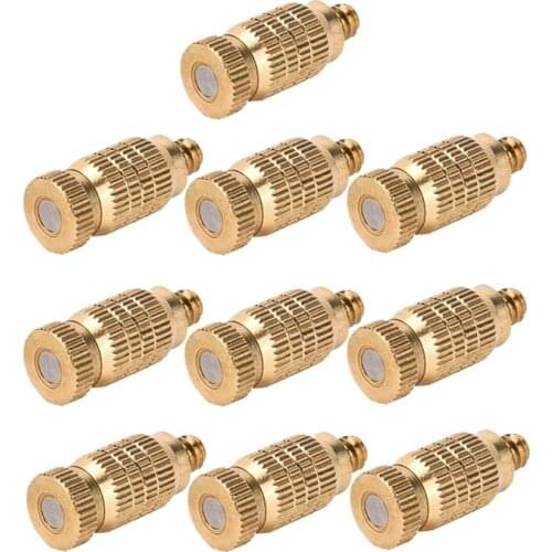 10 Pcs High Pressure Spray Misting Nozzle Atomizing Nozzle for Landscaping Cooling 0.006inch Orifice Standard 3/16 UNC
