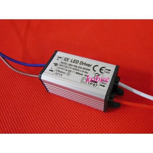 2pcs 10W AC85-277V LED Driver 2-3x3 900mA DC6-10V IP67 Waterproof LED Power Supply For Spotlights