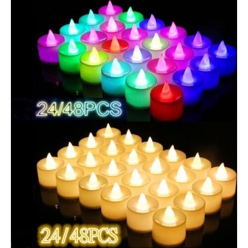24pcs Flameless LED Light, Candles, Wedding Decorative Light, Romantic Candles, Party Wedding Decorative birthday candle