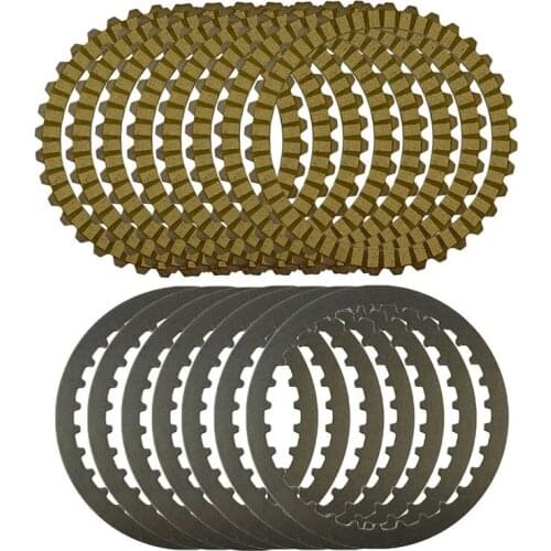 Motorcycle Accessories Yellow Clutch Plates & Steel Friction Plate For Harley XL883 2004-2008 XL1200 1200X48 SPORTSTER 1991-2011