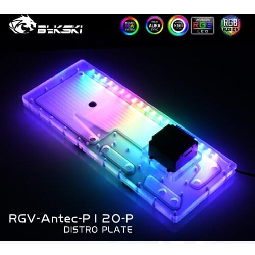 Bykski RGV-Antec-P120-P Distro Plate Kit For Antec P120 Chassis Case,Waterway Board,Water Cooling Kit Support 5V 3PIN/12V 4PIN