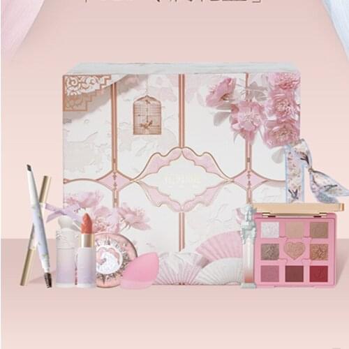 TT Flower Know Flower God Confession Makeup Gift Box Lip Lacquer Highlight Nourishing Lipstick Eye Shadow Gift