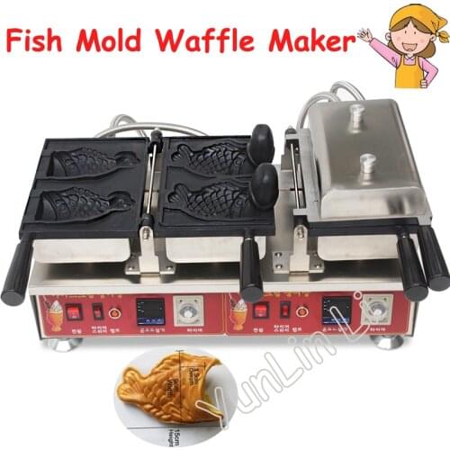 Fish Mold Waffle Maker Commercial Fish-shaped Cup Machine Non-stick Fish Shaped Ice Cream Cone Machine NP-784