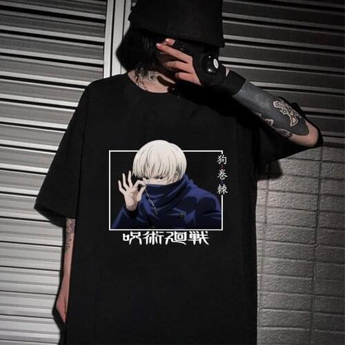 Hot Anime Jujutsu Kaisen T-shirt Inumaki Toge Graphic Shirt Unisex Hip Hop Streetwear Causal Harajuku Short Sleeve Tee Tops