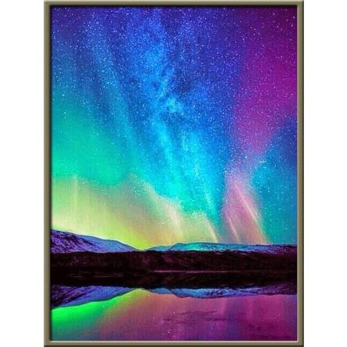 Tree Landscape Printed Canvas 11CT Cross-Stitch Complete Kit DIY Embroidery DMC Threads Handicraft Hobby work Promotions