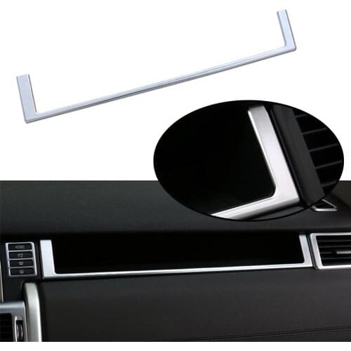 JEAZEA ABS Chrome Co-pilot Storage Compartment U Shaped Frame Cover Trim For Land Rover Discovery Sport 2015 2016 2017 2018