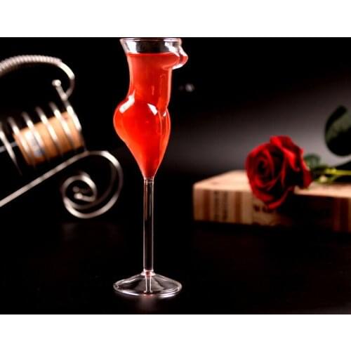 Creative crystal glass body red wine glass beauty cup high borosilicate goblet