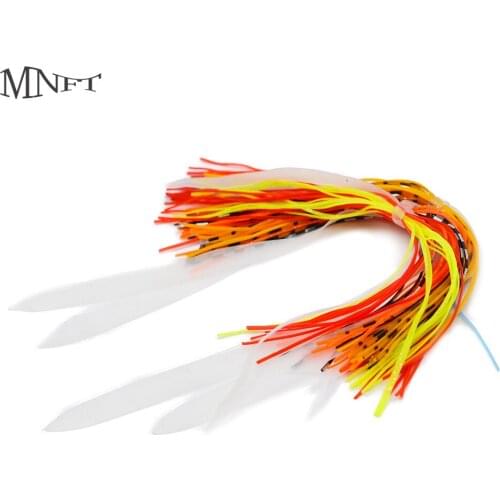 MNFT 4 Set Soft Silicone Rubber Skirt Jig Skirts Fishing Lures Replacement Skirt Fly Tying Material Luminous Silicone Wire