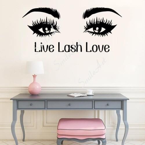 Cartoon Eyelash Wall Sticker Vinyl Art Home Decor For Home Decor Living Room Bedroom Decoration Accessories