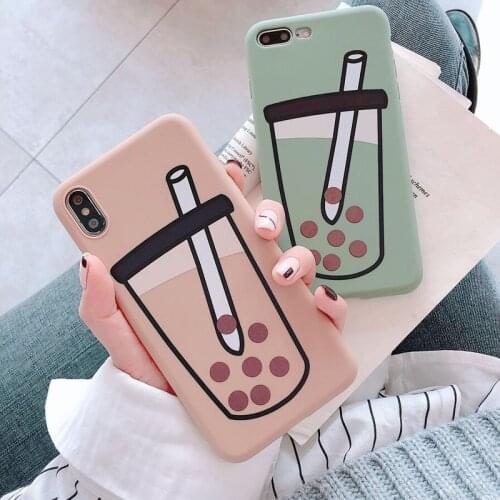 Cartoon Phone Case For iPhone X XS Max XR 8 7 Plus 6 S 6S Love Heart Couple Matte Soft TPU Phone Cover Coque Capa Gift