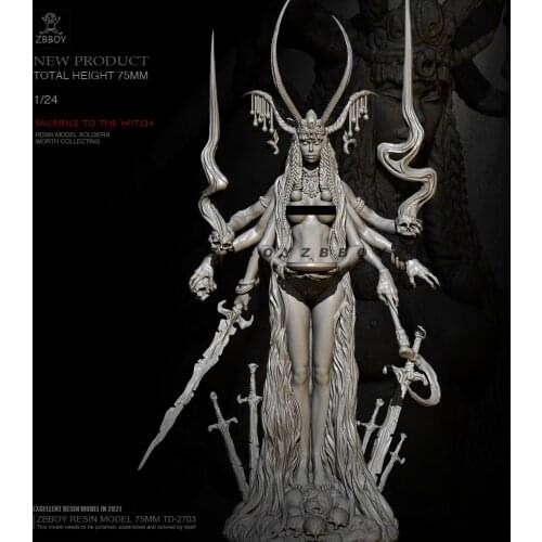 75mm 1/24 Resin model kits DIY figure self-assemlbed TD-2703