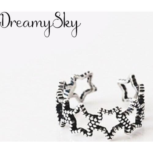 New Charming Star Finger Ring for Women Vintage Boho Knuckle Party Rings Gothic Punk Jewelry Gifts for Girls 2020