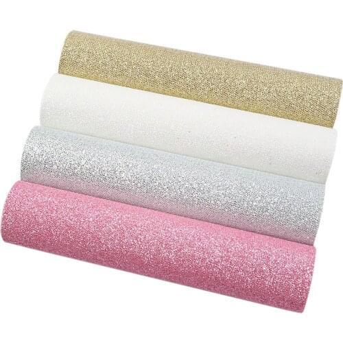 Solid Glitter Faux Synthetic Leather Fabric For Bow-knot Bags Wallet Earring Phone Case Scrapbook DIY,1Yc18489