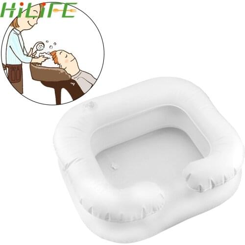 HILIFE Portable Hair Washing Basin With Drain Tube Inflatable Shampoo Basin Tub for The Disabled Shampoo Tray PVC