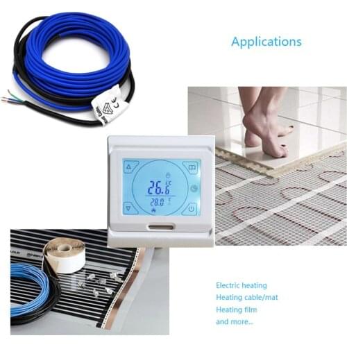 LCD Programmable Digital Room Floor Heating Thermostat Touch Screen Warming Floor Temperature Controller Instrument