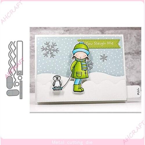 Sliding Mechanism Card Metal Cutting Dies for DIY Scrapbooking Photo Album Decorative Embossing PaperCard Crafts Die2021