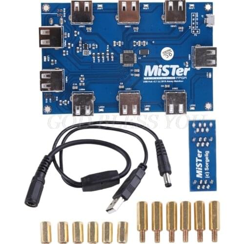 Manual welding MisTer USB Hub v2.1 board For MisTer FPGA 7 USB Ports Drop Shipping