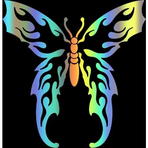 S51491# Various Sizes/Colors Car Stickers Vinyl Decal Flaming Butterfly Motorcycle Decorative Accessories Creative