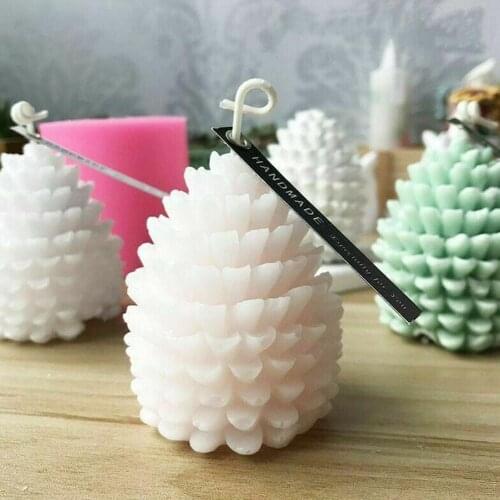 Silicone Mould for Christmas Soap Ice Chocolate Fondant Cake Mold 3D Pine Cone Shape Handmade Cake Decoration