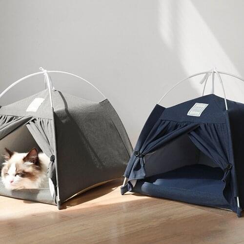 Foldable Pet Dog Tent House Breathable Puppy Cat Bed House Portable Outdoor Indoor Mesh Kennel For Small Dog Cat Dropshipping