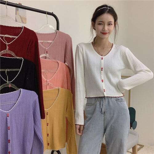 Woman Sweaters Long Sleeve White Sweater Womens Autumn Winter Gentle Slim Fit Outer Wear Short Top