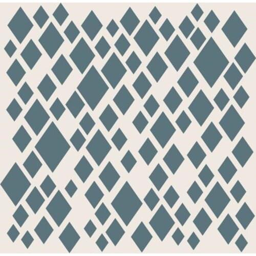 8*8inches Scattered Diamonds Stencil For DIY Scrapbooking Paper Cards Making Crafts Plastic Templates Paint Decor New 2019