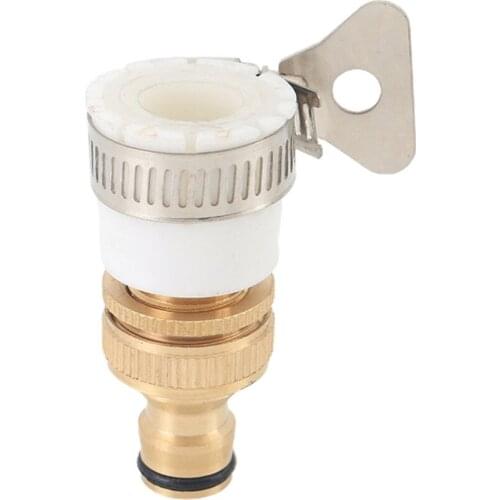 2pcs Washing Machine Faucet Joint Durable Helpful Watering Systems 4/6 Standard Connector + White Eight-claw Universal Connector