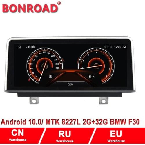 Bonroad 10.25" 4Core Android 10.0 IPS for BMW Series 3 F30 F31 F34 Series 4 F32 F33 F36 GPS Navigation Head unit iDrive