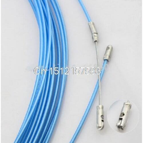 10M/15M/20M Blue 4mm Dia Electrician Through Wire Cable Pulling Puller With Wheel